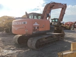 Up close cab of used Hitachi Excavator,Used Excavator in yard,Used Hitachi,Side of used Hitachi,Used Excavator ready to go,Front of used Excavator